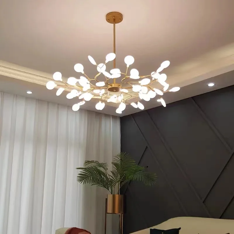 

New creative ins Nordic lamp firefly chandelier modern minimalist living room bedroom dining kitchen porch LED chandelier