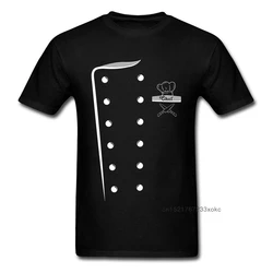 シェフ衣装デザインtシャツプリント男性料理人tシャツユニフォームtシャツoネックコットン生地の服おかしいトップス & tシャツトップ品質