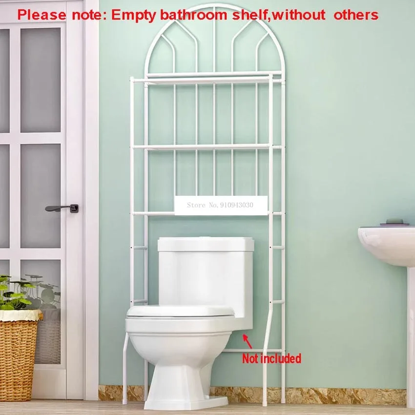 

3-Tier Metal Toilet Towel Storage Rack Holder Over Bathroom Shelf Organizer Floor Type for Store Shampoo/Towel etc Accessory