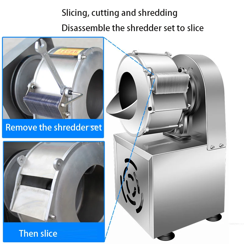 Komercyjna elektryczna krajarka do warzyw krajalnica do kapusty rozdrabniacz do żywności tarka ze stali nierdzewnej kuchnia cebula marchewka ziemniaczana kromka dicin