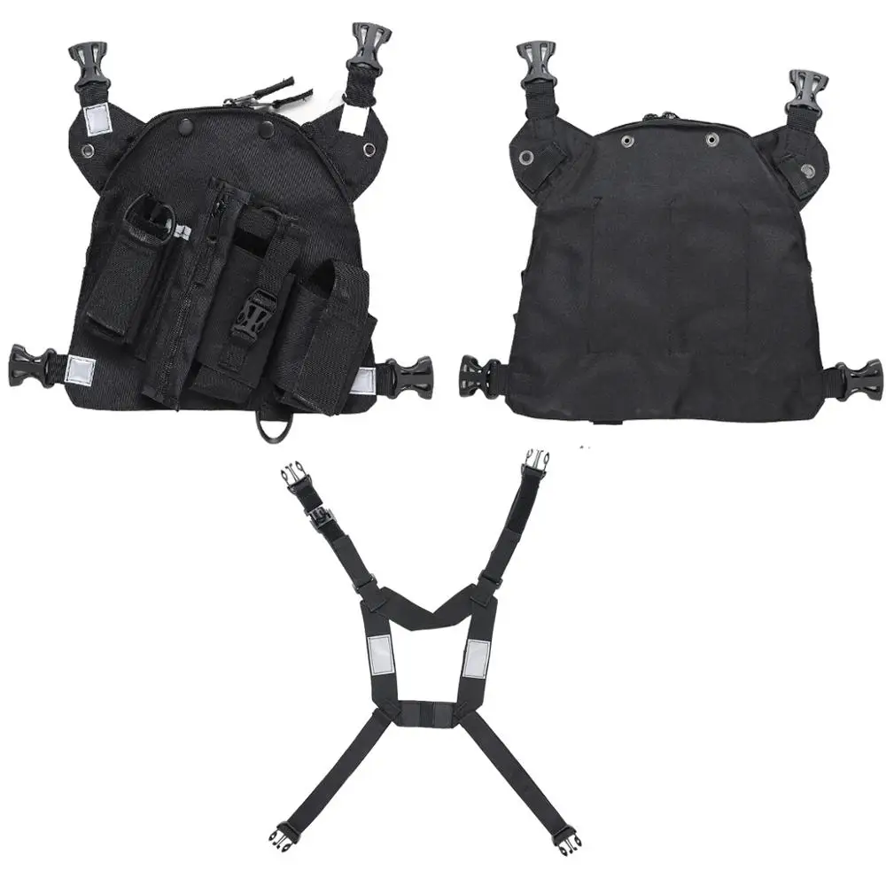 BAOFENG&ABBREE Radio Chest Harness Pocket Bag Carry Case Holster for Baofeng UV-5R UV-10R UV-9R UV-S9  Walkie Talkie