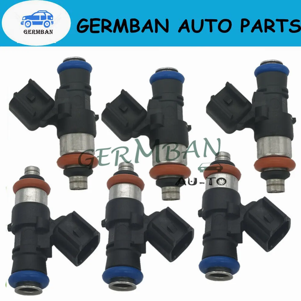 

6X Fuel Injector BR3Z9F593B FJ1116, CM5188, 62667, For Ford Explorer Edge F-150 Mustang Lincoln MKS MKZ 0280158191