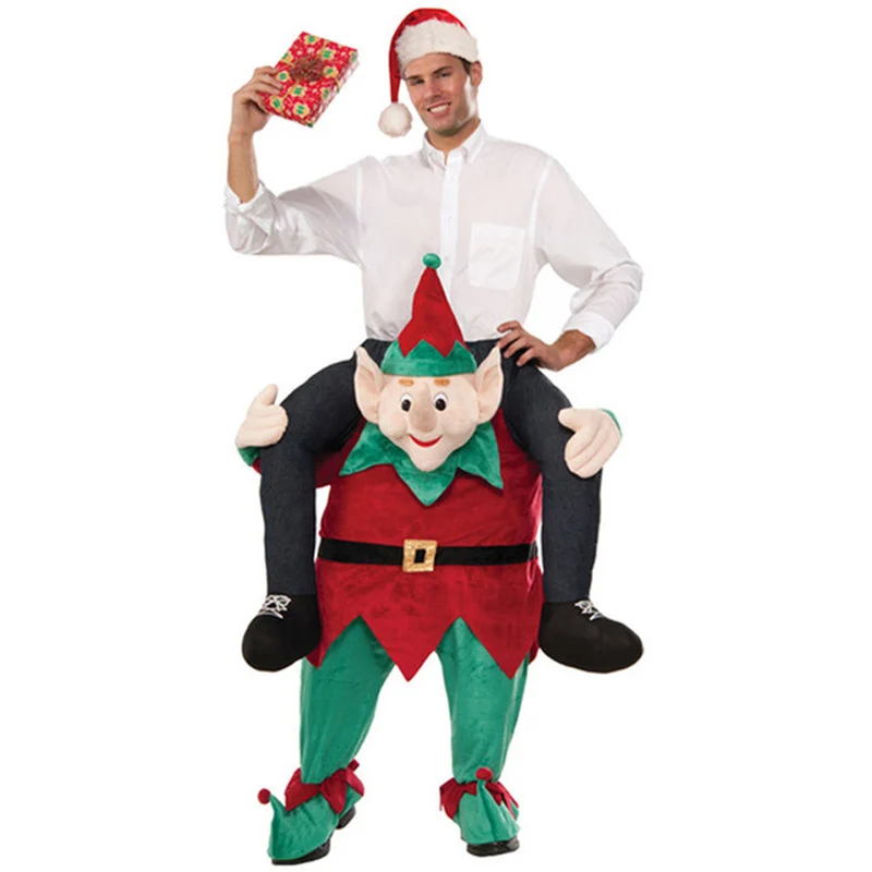 Neuheit Fahrt auf Mich Maskottchen Kostüme Elf Zwerg Tragen Zurück Spaß Hosen patricks Tag Halloween Party Cosplay Tuch Pferd reiten Spielzeug