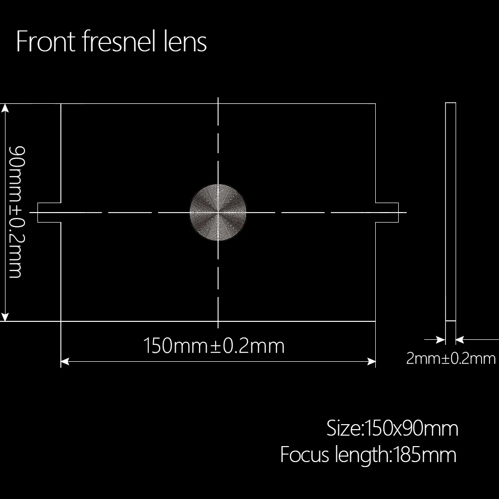 Fresnel lens for 6.5 inches LCD projector DIY Light source focusing Image T-correction high definition Customizable