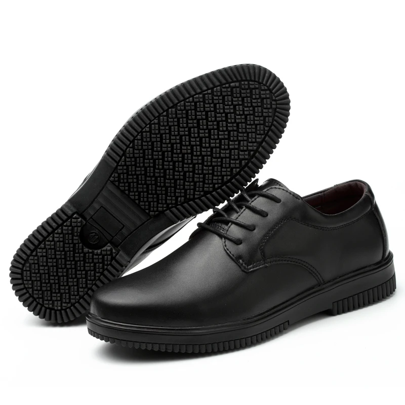 Chef Waiter Shoes Hotel and Restaurant Kitchen Shoe Soft Work Non-slip Flat Shoes Black Oil Proof Waterproof Wearable