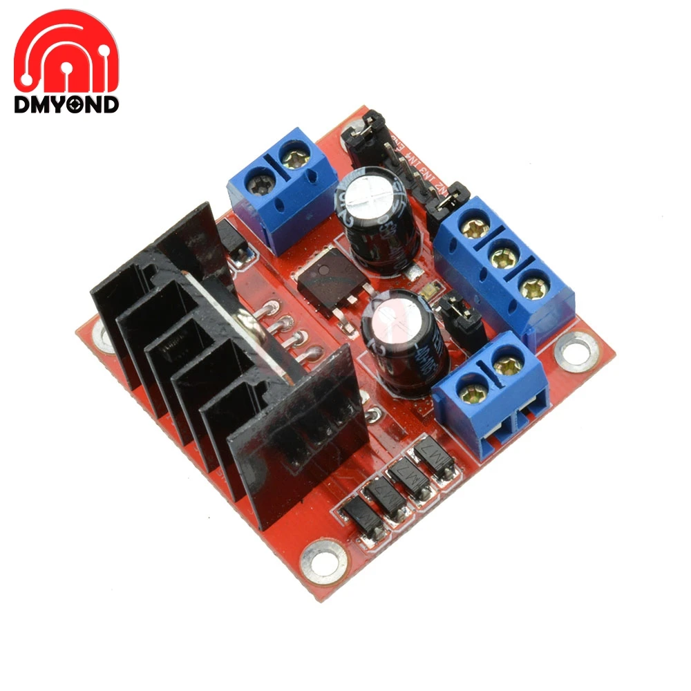 L298 New Dual H Bridge DC Stepper Motor Drive Controller Board Module L298N for Stepper Motor Smart Car Robot Plug-in Capacitor