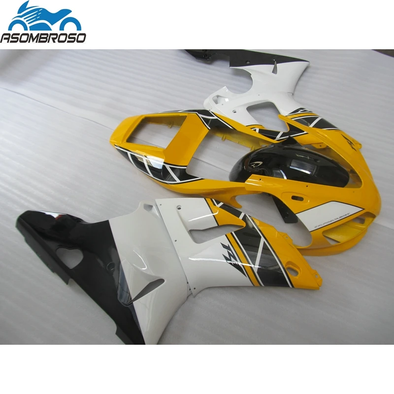 

New Arrival Motorcycle Bodywork fairings for YAMAHA R1 fairing kit 1998 1999 yellow white black fairing set YZFR1 98 99 HP14