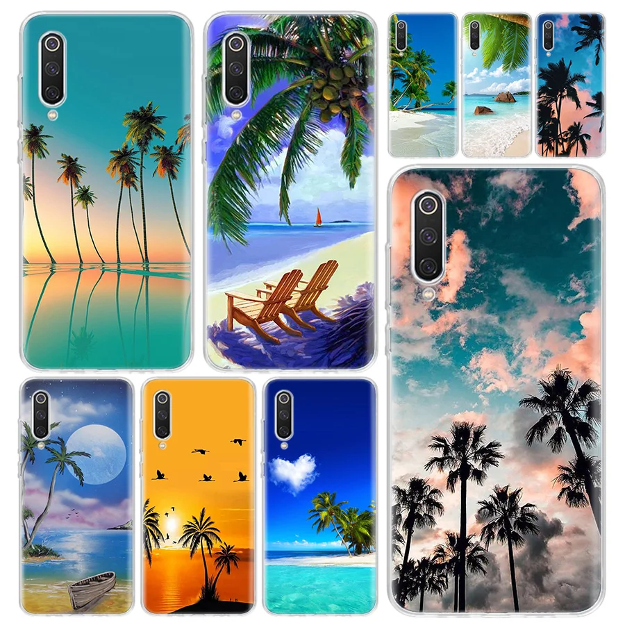 Sea Tropical palm trees Beach Phone Case Cover for Xiaomi Redmi Note 13 12S 12 11 11S 11T 11E 10 Pro 10S 9 9S 9T 8 8T 7 Plus Pri