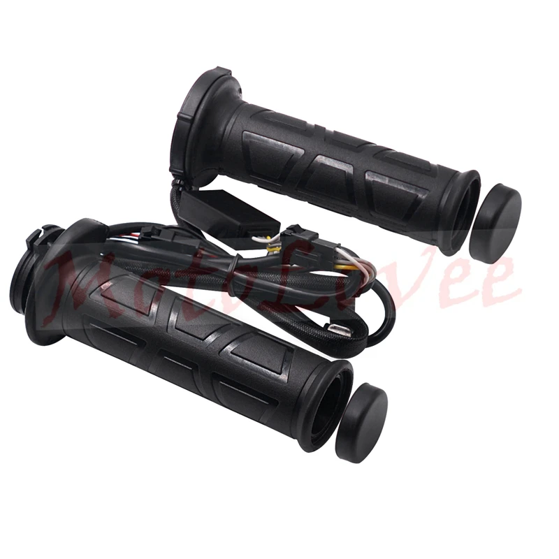 MotoLovee Universal Motorcycle 22mm Electric Heated Grips Scooter Moped Bar Hand Warmer Adjustable Hot Grip 12V Pair