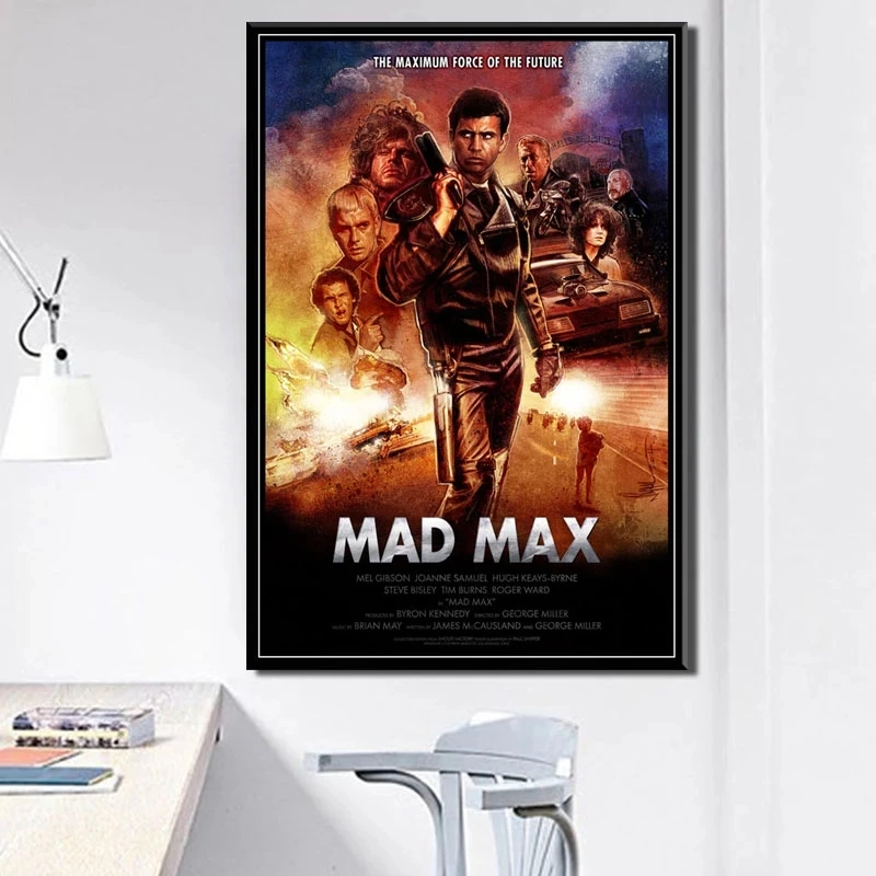 Hot Classic Movie Star Series Mad Max Art Home Decor Picture Quality Canvas Painting Poster Cafe Bedroom Living Sofa Wall Decor