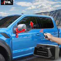 JHO OBD Automatic Car Power Window Closer Module w/ Mirror Folding Function For Ford F150 2017-2020 2018 2019 Raptor Accessories