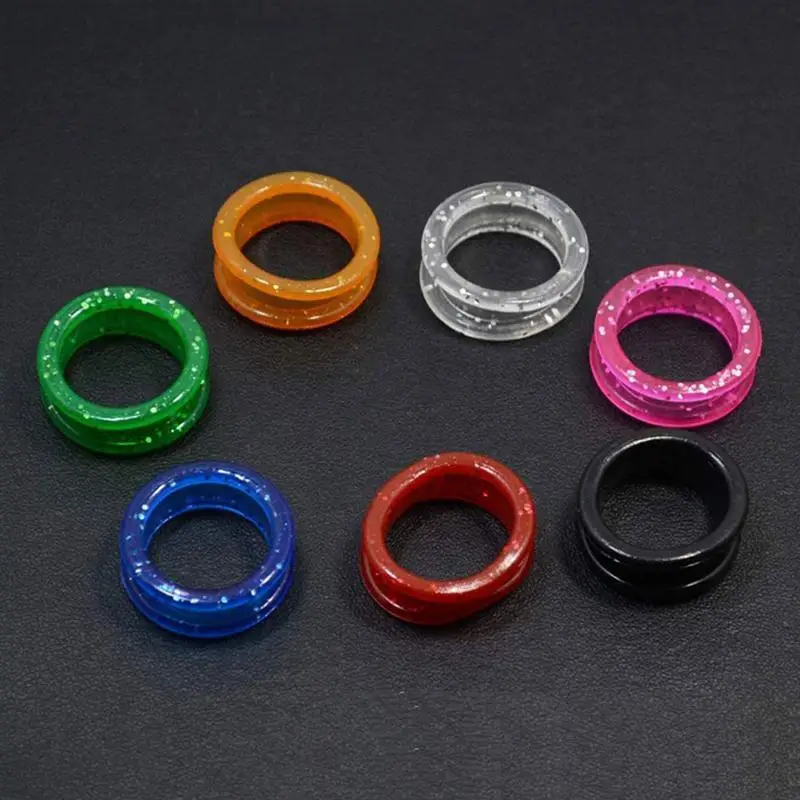 12PCS Finger Rings Pet Scissor Silicone Finger Rings Hairdressing Scissor Silicone Finger Ring Pet Scissor Colored Finger Ring