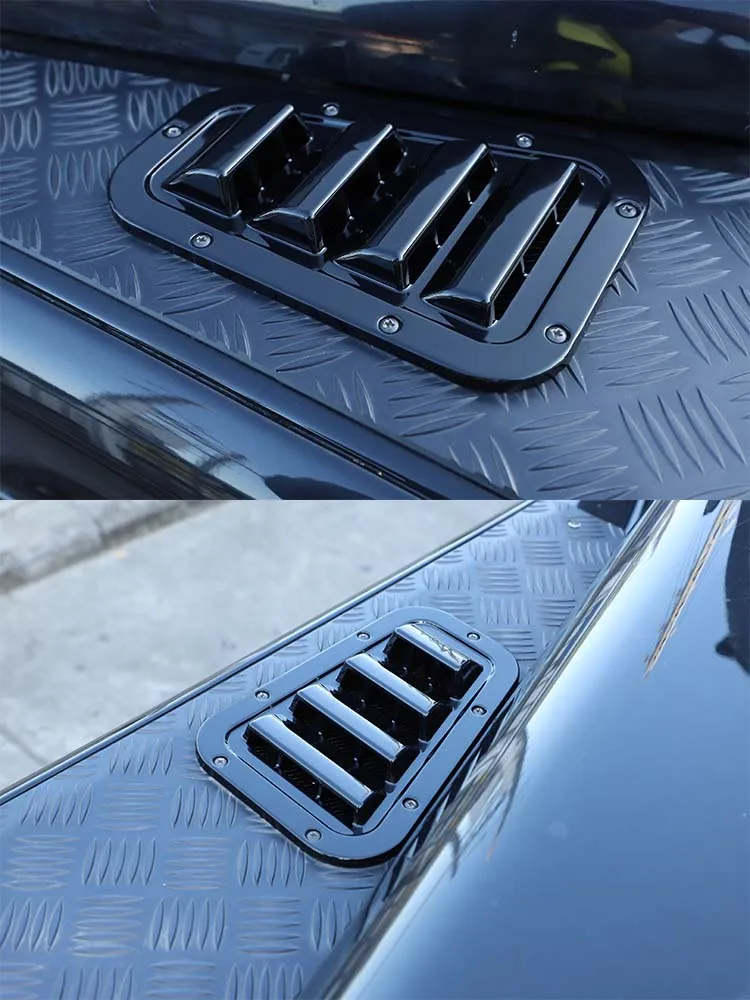 1 paar Auto Vorne Motorhaube Motorhaube Vents Haube Air Outlet Trim Abdeckung Für Land Rover Defender 90 110 130 2004-2019 Auto Zubehör – Detail 3