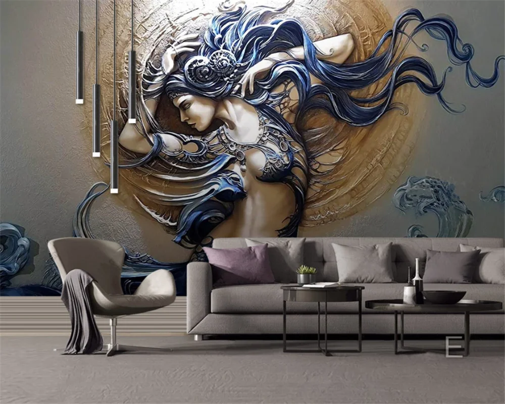 

beibehang Customized modern new papel de parede wallpaper embossed fashion dynamic beauty background decorative painting