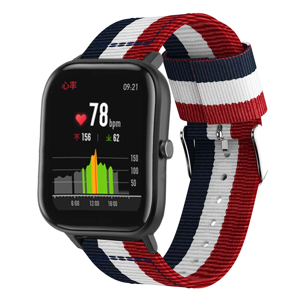 Neues Nylon-Armband für Amazfit Bip Lite Youth 20mm Uhrenarmband Ersatz für Xiaomi Huami Amazfit GTS Bit Band Armband Handgelenkschlaufe – Detail 7
