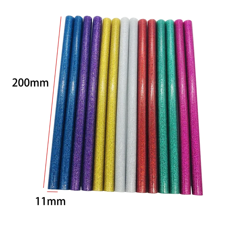 5PCS 11mm X200mm Hot Melt Glue Sticks for DIY Craft Phone Case Alloy Toy Art Model Album Repair Adhesive Stick Mini Glue Gun Hig
