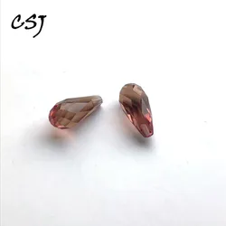 CSJ Created Diaspore Zultanite Loose Gemstone Sultanite WaterDrop Cut 8*17mm For Diy Fine Jewelry 925 Silver Color Change Stone