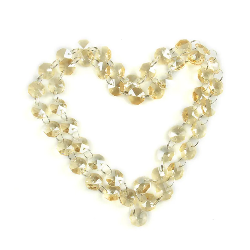 

14mm Crystal Garland Strand Mixed Color 1 Meter Connection Chrome Steel Round Rings For Beads Spare Parts For The Chandelier