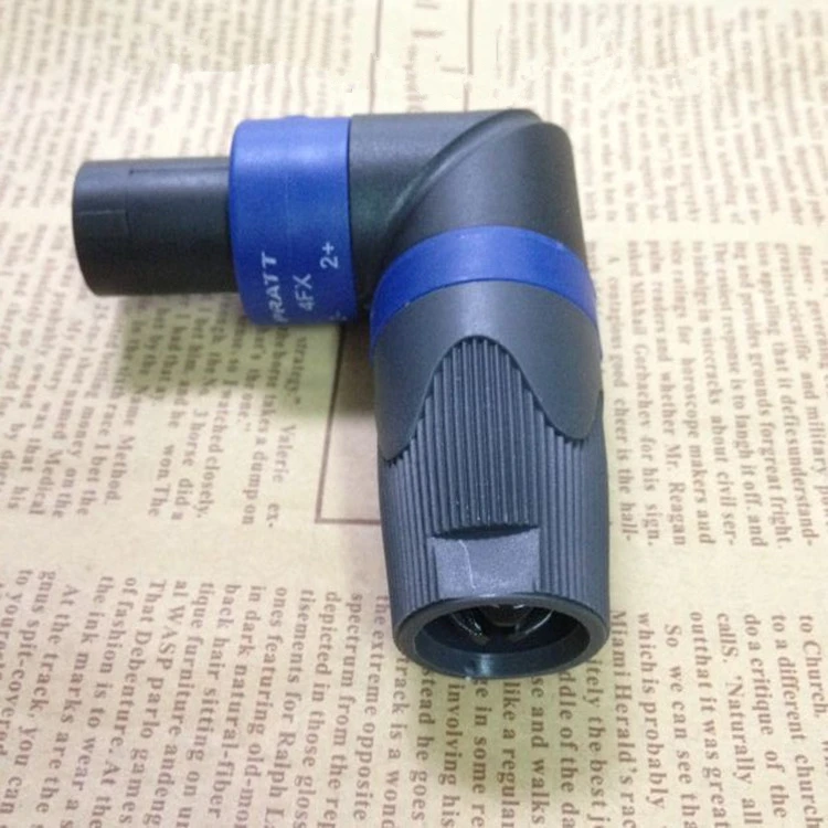 90 درجة و 270 درجة L نوع المتكلم موصل 4Pin ذكر المتكلم 4 القطب التوصيل المهنية الصوت قابس طاقة موصل مقبس