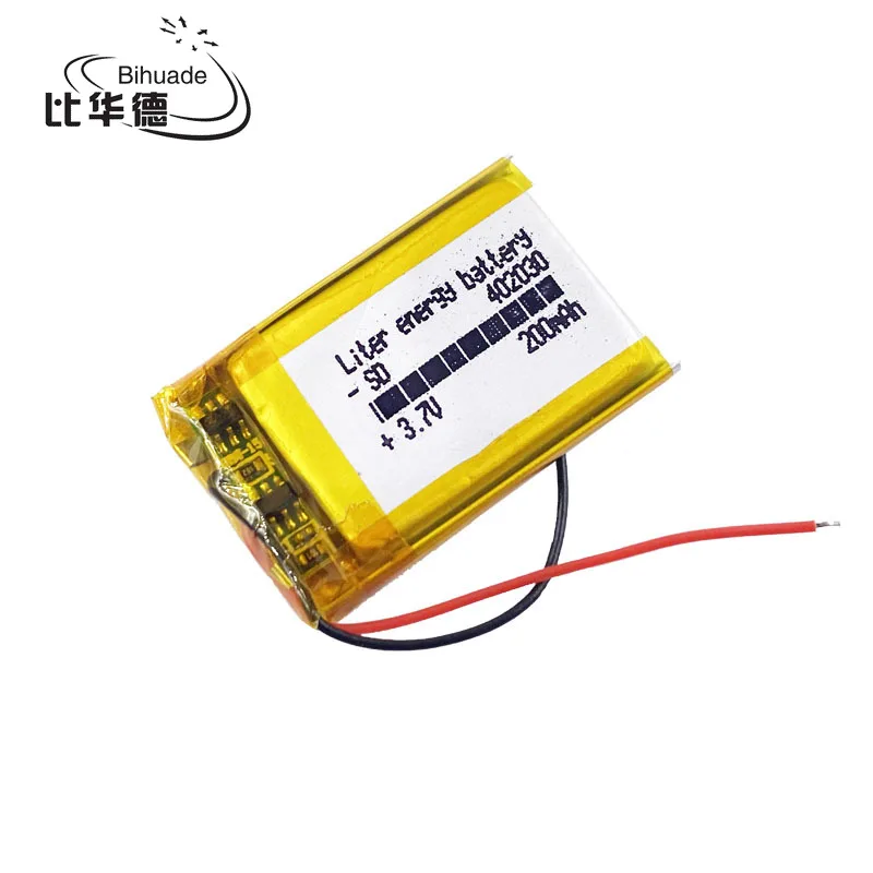 

3,7 V литиевая батарея 200mah 402030 042030 GPS Li-Po перезаряжаемая батарея для MP3 MP4 MP5