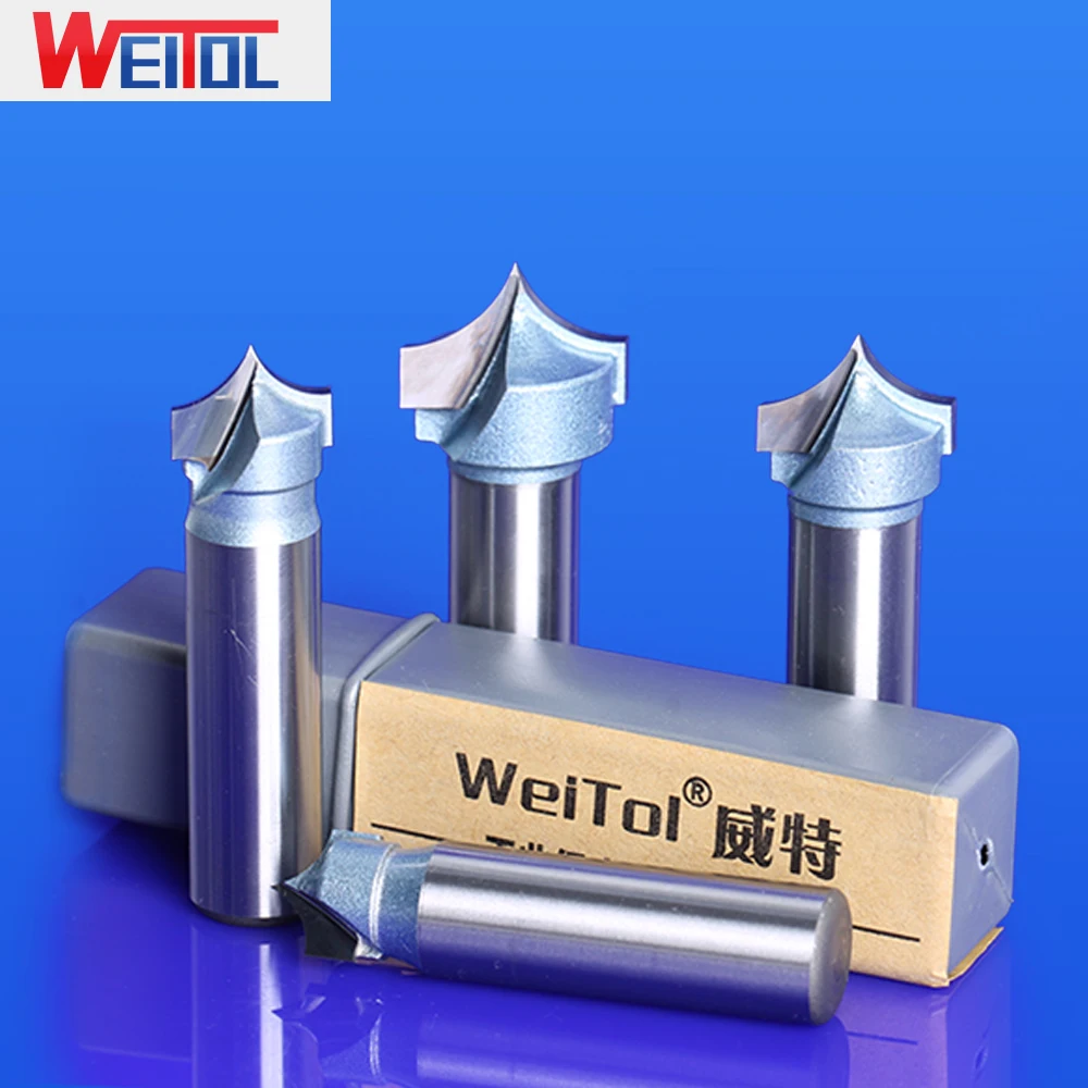 WeiTol 1 шт. 1/2 дюйма формирователь инструменты для резьбы по дереву V-образный резак инструменты для резьбы по дереву фреза станок с ЧПУ
