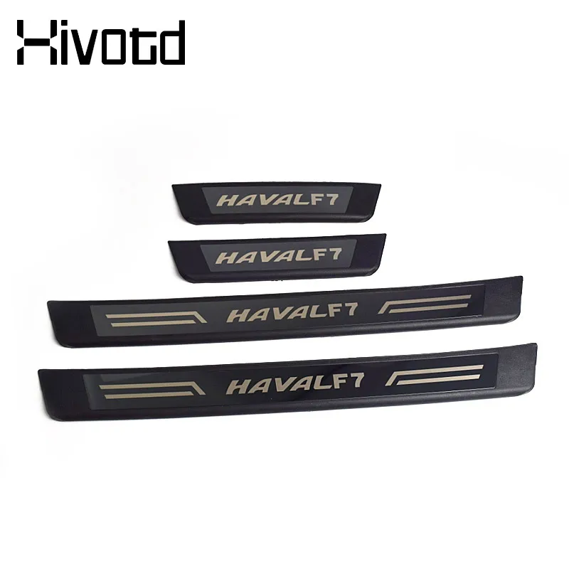 Hivotd For Haval F7 F7X 2023 2024 Accessories Door Sills Scuff Plate Protection Stainless Steel Welcome Pedals Car Exterior