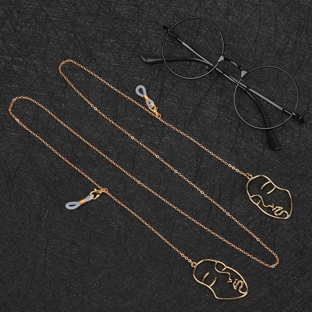 Fashion Metal Glasses Chain Frame Necklace Gold Sunglasses Lanyard Non-slip Reading Glasses Frame Strap Glasses Chain