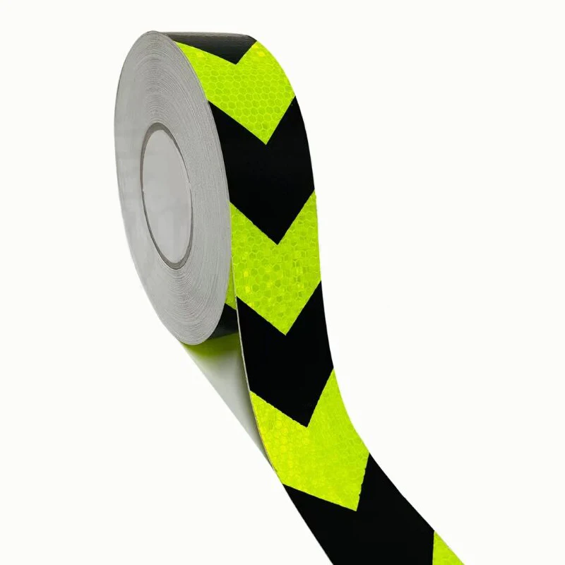 5Cm X 50M/Roll Arrow Reflecterende Veiligheid Tape Strips Lijm Auto Sticker