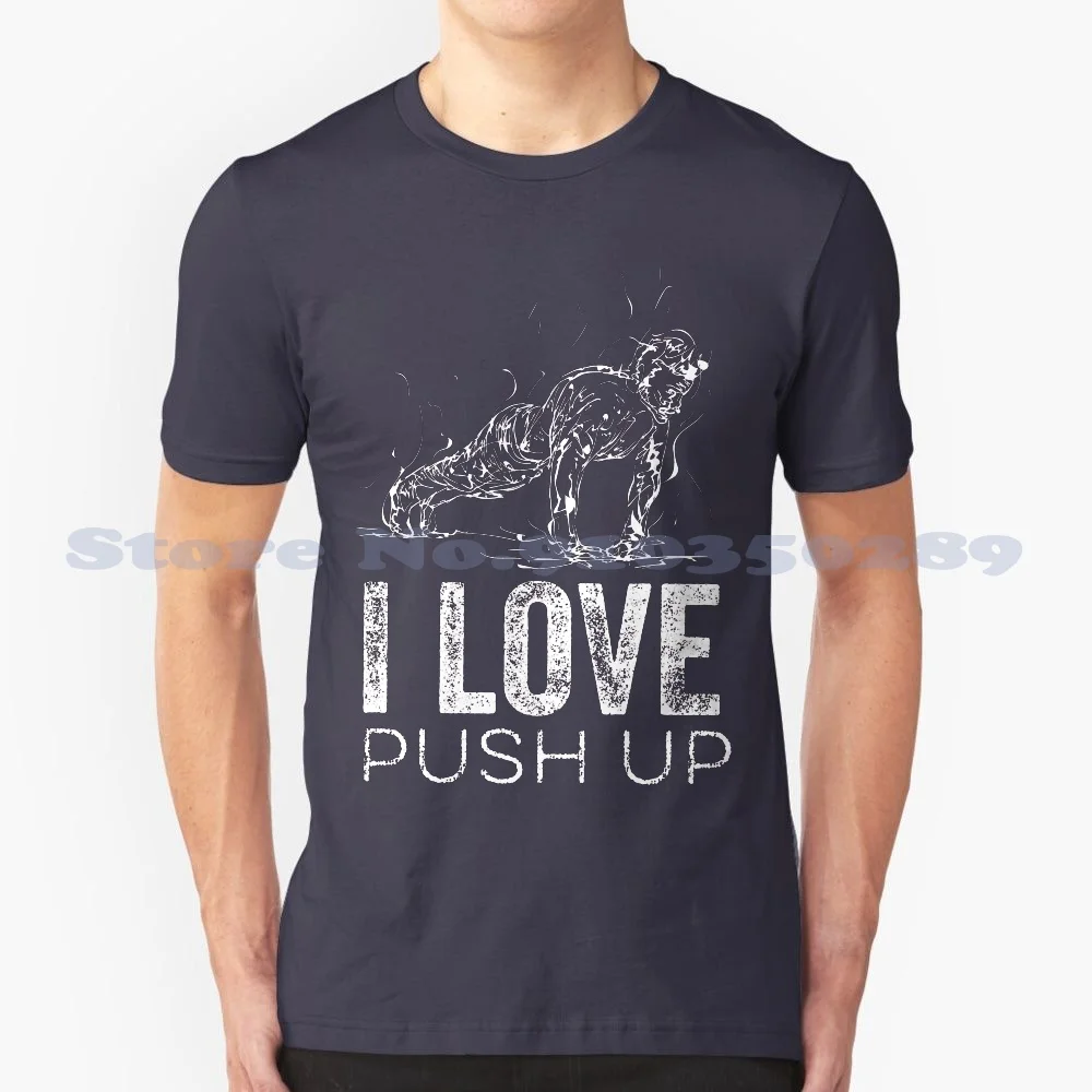 I Love Push Up , Gift Idea For Calisthenics Training , Birthday Gift Idea , Vintage Distress Street Workout 100% Cotton T-Shirt