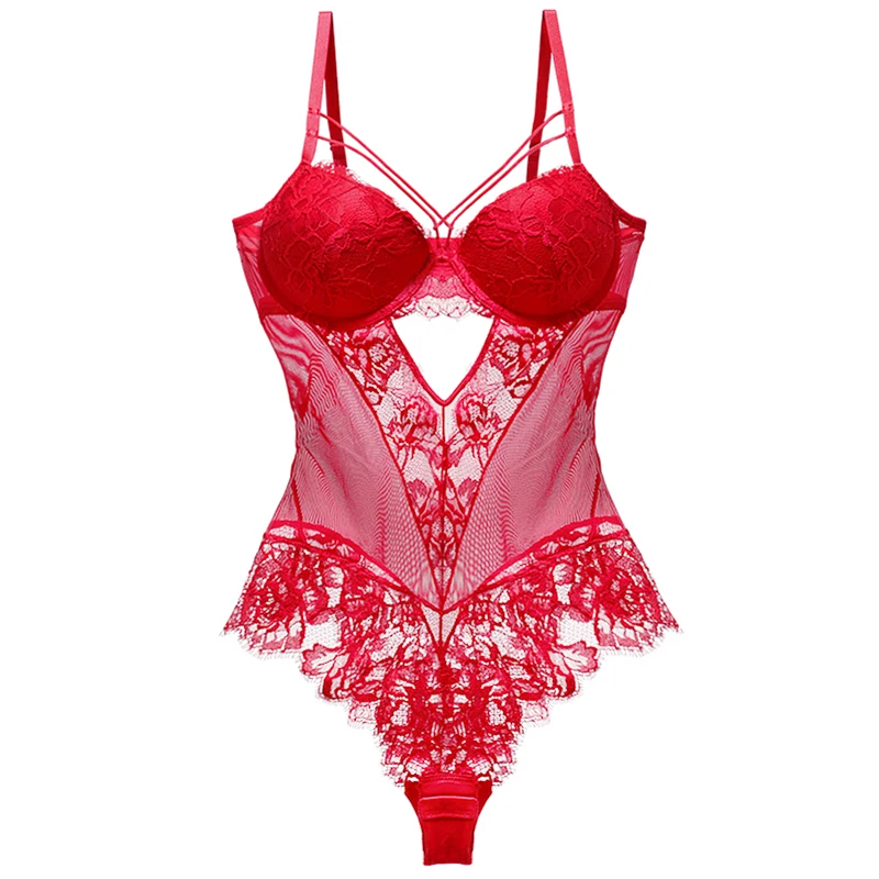 Sleeveless Deep V Lace Bodysuit For Women Sexy Lingerie Bustier Corset  Jumpsuit Bodysuits Top Shapewear White Red Black C D Cup - AliExpress  200000345
