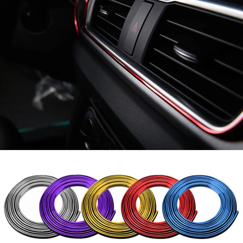 

5M Car Dashboard Door Edge Insert Trim Styling Interior Decorative Moulding Universal Auto Accessories Insert Strip With Scraper