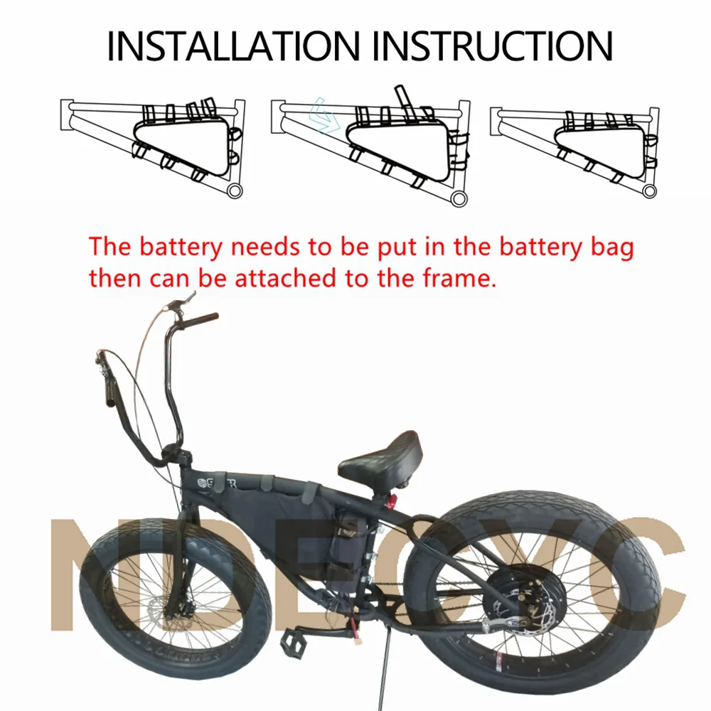 72V 20AH Electric Bike Triangle Lithium Battery Pack, 72V 2000W 45A 50A BMS 3000W 80A BMS Lithium Battery with 72V 5A Charger