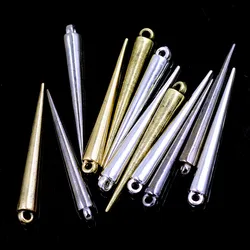 10Pcs/50Pcs Pendants Earring Rivet Punk Studs Spikes Cone Tear Acrylic For Jewelry DIY Making Finding Charms 53mm