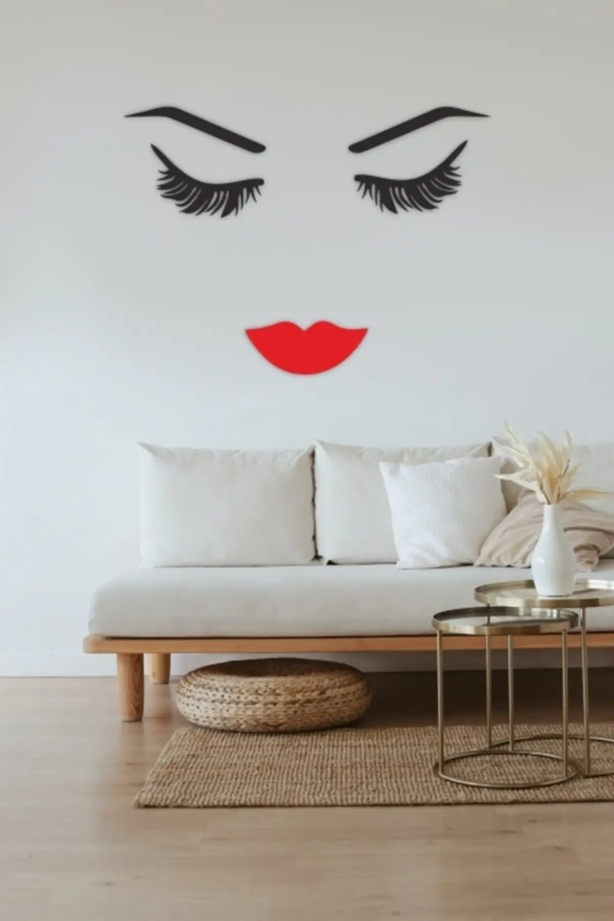 Decorative Woman Face Painting Wooden Wall Decoration