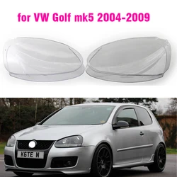 1pcs Car Front Headlight Lens Cover For VW Golf MK5 V 5 GTI 2004 2005 -2009 Auto Lampshade covers housing transparent