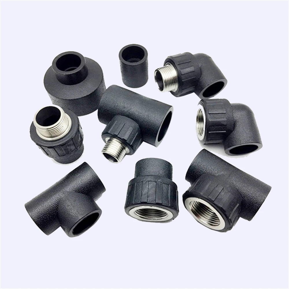Raccord de tuyau Direct en PE, raccord de douille, Joint thermofusible, dents externes, lisses, 4 Points, 6 Points, 25, 1 pouce, 32, 40, 50