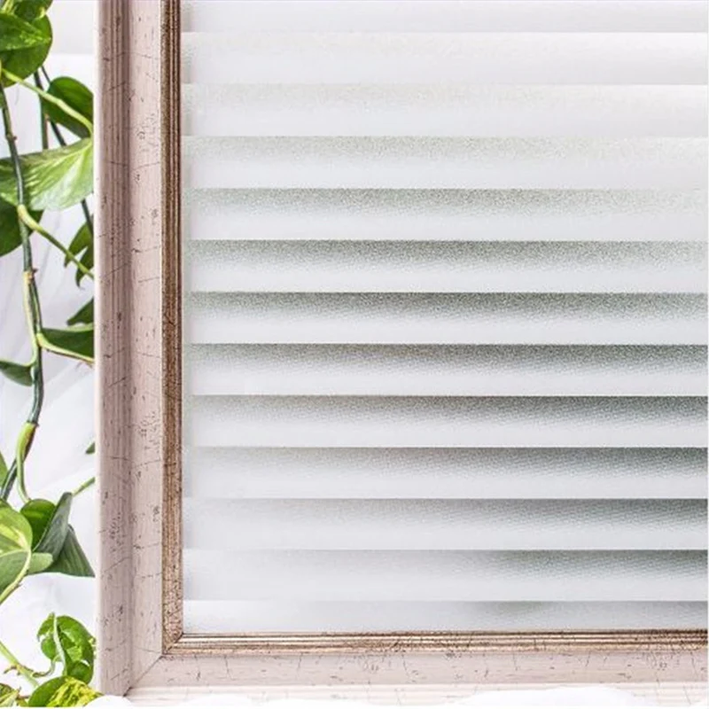 Horizontal Glass Blinds Static Glue-free Office Home Window Sticker Light Transmission New Frosted Window Film Home Decoration