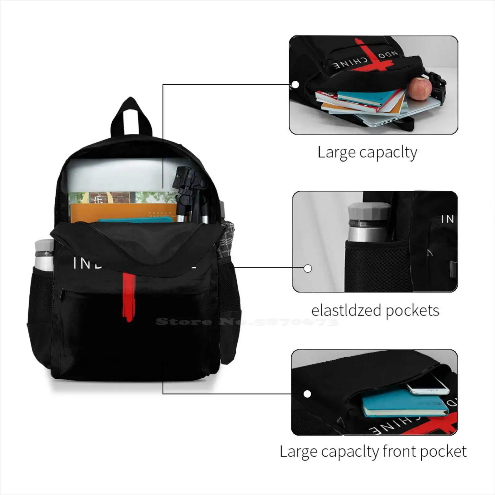 Indchn School Bags Travel Laptop Backpack Croix