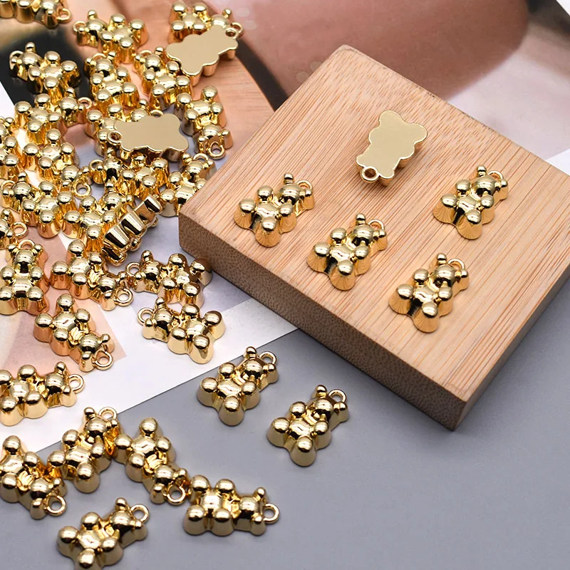 10pcs 18X10mm Mini Bear Charm Jewelry Charms Pendant Alloy Bear Charms Pendant For Jewelry Making Cute Earrings Necklaces