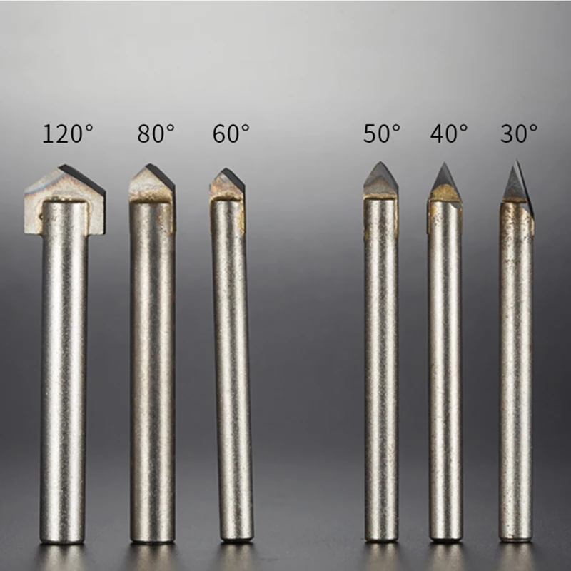 UCHEER 1pc 6/8mm gambo in lega di metallo duro punte per incisione su pietra taglierina per incisione CNC frese in lega utensili per intaglio della pietra