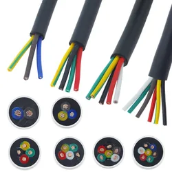 18WAG/17AWG 2/3/4/5/6/7/8/10/12Cores Copper cable Wire Conductor Electric PVC Cable Soft Sheathed Wire power wire