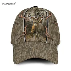 Love Deer Hunting Wildlife 3D All Over Printed Snapback Hat Men Women Adult Sports Headwear Outdoor Sun Visor Baseball Cap