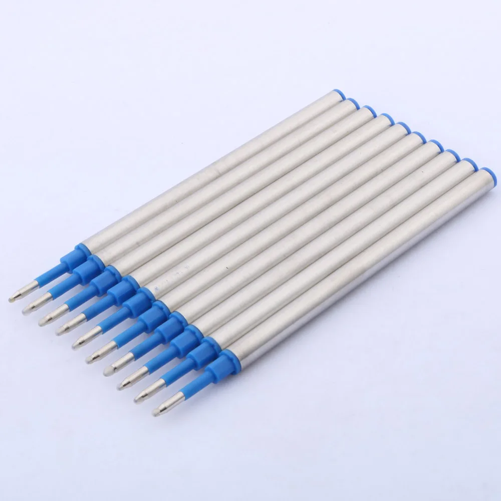 High quality 10pcs jinhao Blue Ink refill signature RollerBall Pen Ball point Pen refills Stationery Office Supplies