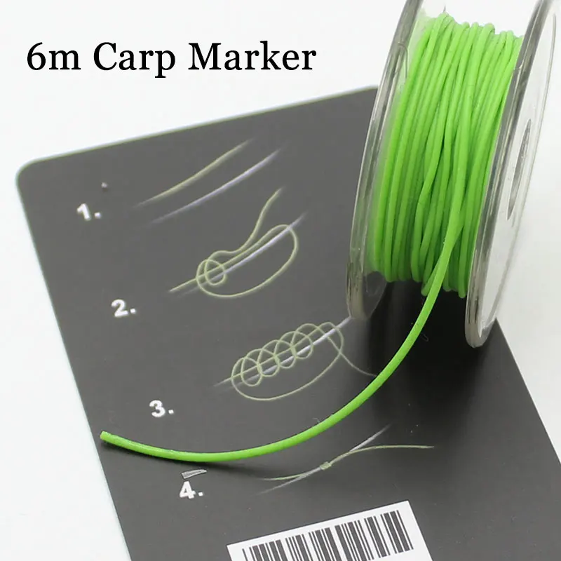 6m Carp Fishing Line to Mark Mainline Carp Marker Elastic Rig Leader Rigging Line Carpfshing Material Tackle