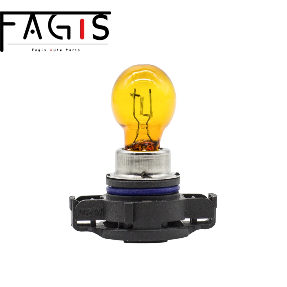 Fagis 2 Pcs PSY24W PG20-4 12V 24W  Car Fog Turn Signal Bulb Amber Yellow Auto Halogen Lamp Turn Signal Brake Light