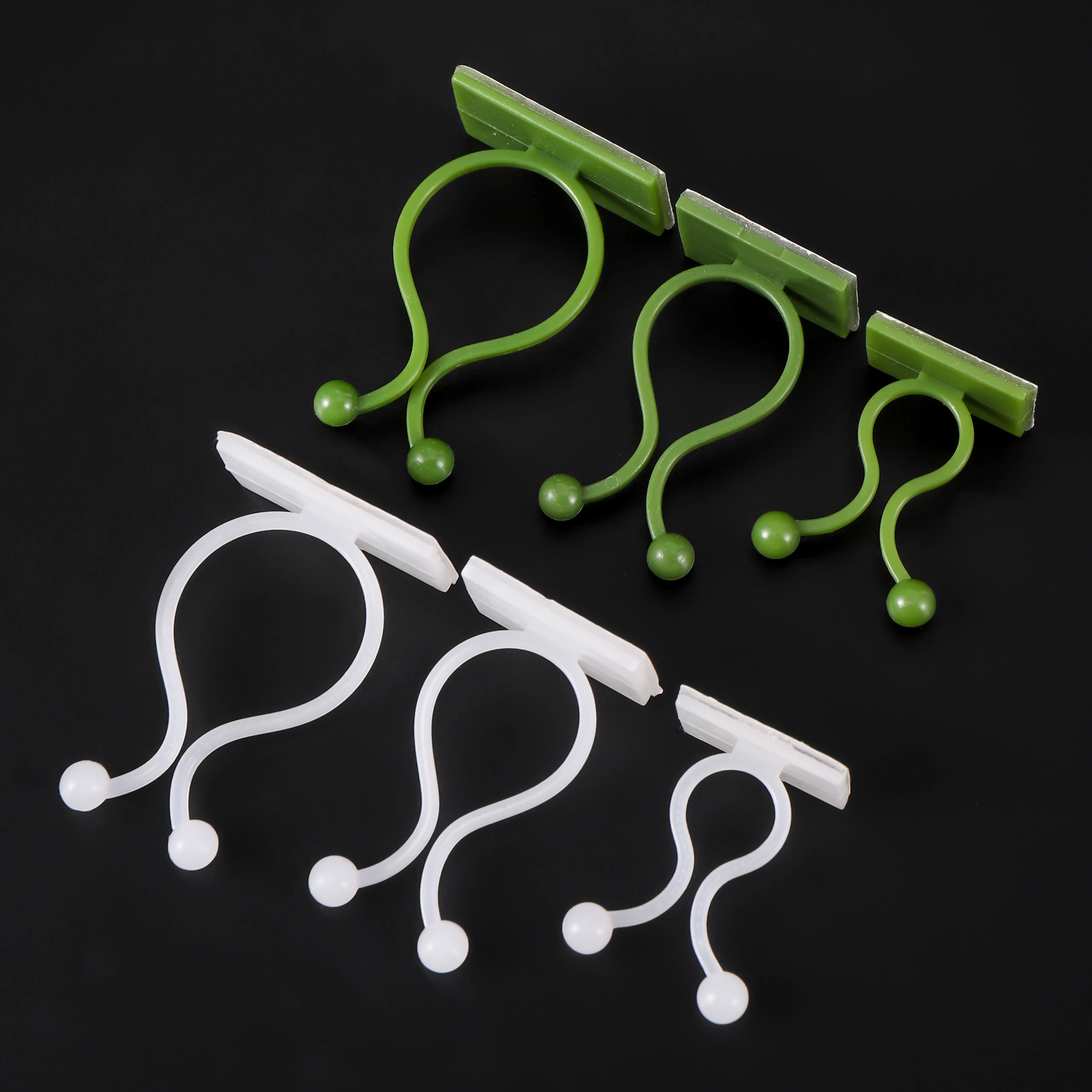 50Pcs Plant Climbing Wall Fixture Clips Rattan Vine Fixer Self-Adhesive Hook Invisible Garden Binding Clip Wall StickyClip New