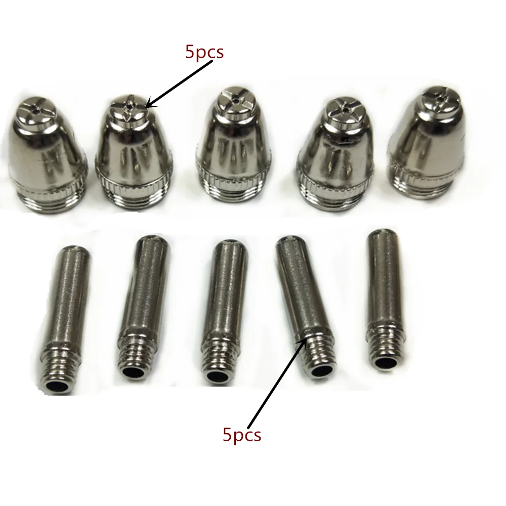 10Pcs AG60 SG55 Plasmasnijtoorts Verbruiksartikelen Nozzle Elektrode Voor Ag-60 SG-55 60A Plasma Cutter