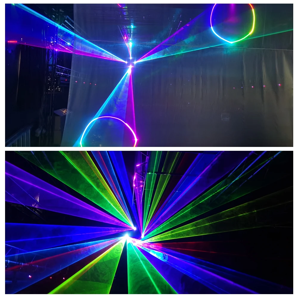 Imagem -06 - Full Color Animação Laser Projetor de Luz Digitalização Luzes Noturnas Dia das Bruxas dj Palco Controle 4x3w 25kppcs 60 108ch