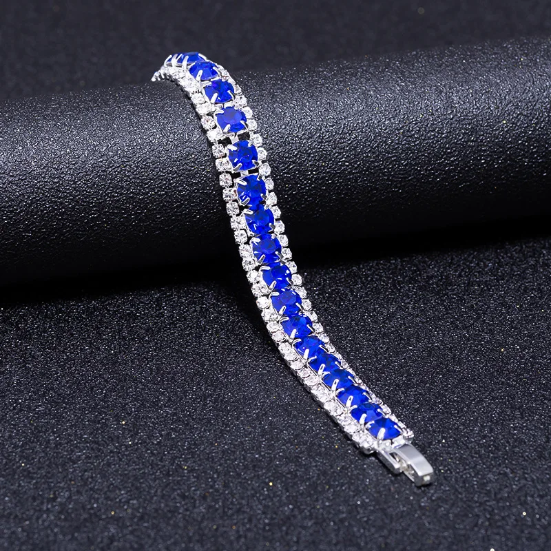 Multi-style fashion bridal crystal wedding bracelets and bracelets full shiny rhinestone bridal love pendant chain bracelet