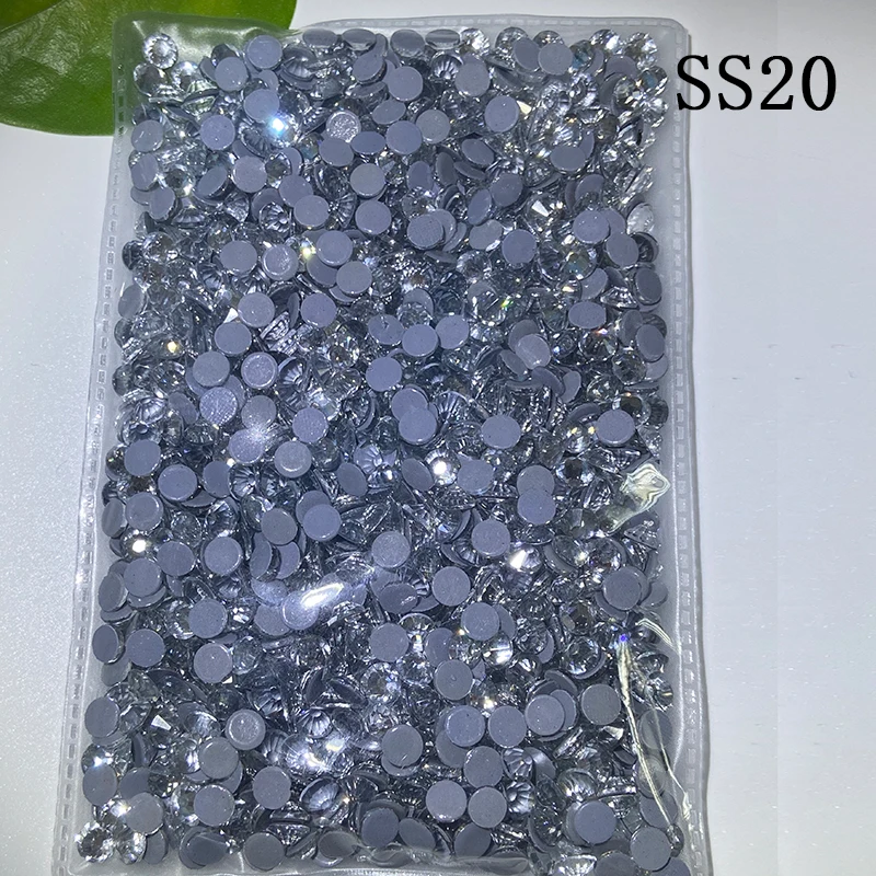 Hotfix Rhinestone SS20 Crystal Clear 25 Bags/lot Iron On Flat Back Stones  Hot Fix Iron On Garment Sewing Stone for Clothes Bags